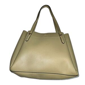 NANETTE LEPORE Light Olive Tote Handbag with Three Sections